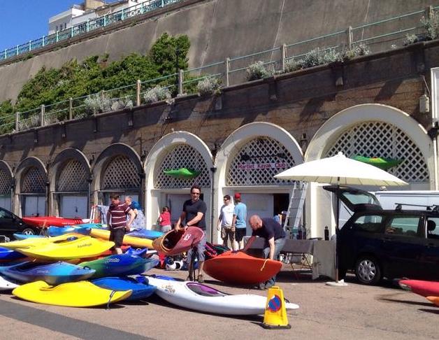 Photograph of Martlets Kayak Club arches during a mantanince day